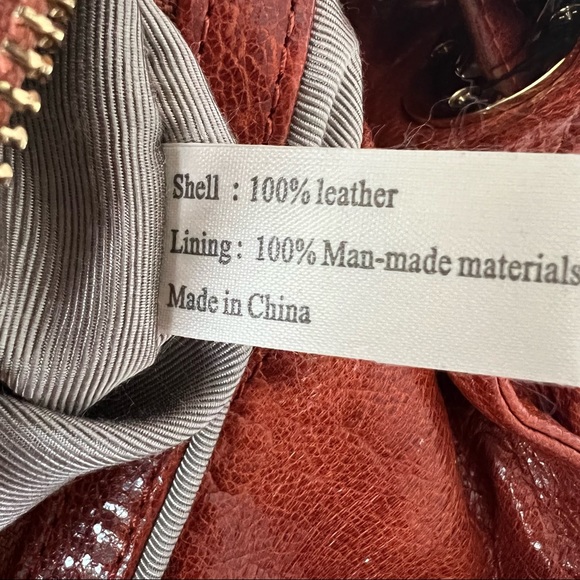 Treesje Dual Strap Tobacco Brown Leather Satchel Handbag - Picture 14 of 16